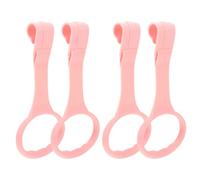 UTHCLO Baby Pull Ring Stand up Pull Rings for Infants Portable 2-Pair Pink Nursery Crib Accessory for Toddler Walking Assist and Arm Strength Training