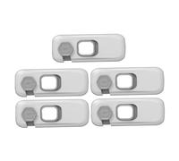 UTHCLO Baby Safety Cabinet Locks Easy to Install Functional Locks 5pcs to Prevent Kids from Opening Brown Abs Material for Cupboards and Trash Cans for Home Use