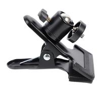 UTHCLO Ball Head Mount Spring Clamps Accessory Universal Ball Head Design Pan-tilt Design Black Plastic Metal Photography Light Stand Table Side Clamp