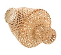 UTHCLO Bamboo Lamp Shade Lantern Lampshade Khaki Bamboo Woven Handicrafts Basket Shape DIY Decoration for Outdoor Lanterns and Tourist Attractions