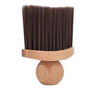 UTHCLO Barber Hair Duster Car Interior Dust Brush Time and Effort Saving High-efficiency Cleaning Wooden Handle with Soft Nylon Bristles Khaki Colour for Barbershop and Salon Personal Use