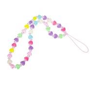 UTHCLO Beaded Phone Charm Mobile Phone Chain for Women Girls with Heart Acrylic Beads Random Color