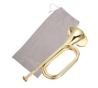 UTHCLO Beginner Bugle Trumpet for Military Orchestra, Brass Material with Workmanship, Convenient to Store Wind Instrument Suitable for School Band and Beginners