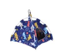 UTHCLO Bird Parrot Tent Canvas Hanging Bird House Mini Cage Nest Small Blue Pet Supplies for Parakeets