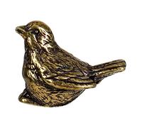 UTHCLO Bird with Appearance Wonderful Elegant Workmanship and Retro Brass Decoration Sparrow Shaped Figurine Small Golden Brass Bird Statue for Office Car