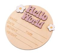 UTHCLO Birth Announcement Sign Plaque for Newborns Unique Name Photo Prop Nursery Decor Celebrate Growth and Special Moments