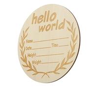 UTHCLO Birth Wooden Sign Monitor Proofing Letter Announcement Poster Frame Changing Months Born Items Formula is Car Wipes Decor Boy Light Sign Basswood Plywood