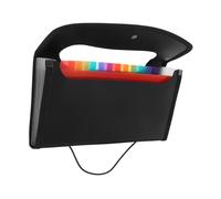 UTHCLO Black Accordion File Organizer with Compartments Water Resistant Expanding Receipt and Document Folder for Office File Management Reinforced Edges Money Organizer for Cash and