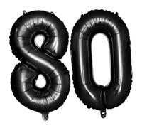 UTHCLO Black Balloons Jumbo Foil for Birthday and Anniversary Party Decorations Self Sealing Reusable Double Digits Balloon for Festive Celebrations