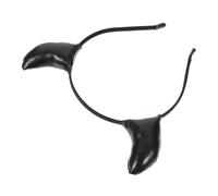 UTHCLO Black Leather Devil Horns Headband for Halloween Masquerade, Comfortable and Practical Costume Accessory with Unique Sequin Design and Adults