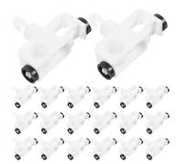 UTHCLO Blinds Accessories 24pcs Plastic White Vertical Blind Repair Kit with Self-aligning Carrier and Comprehensive Repair Solution for Studies
