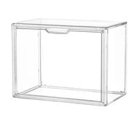 UTHCLO Book Storage Box with Lid, Dustproof Plastic Book Organizer, Stackable Student Textbook Storage Container for Home Office and Bedroom