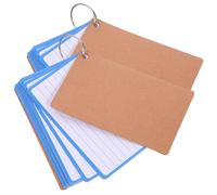 UTHCLO Books of Thickened Lined Cards with Rings Blank Index Cards for Office Study and Travel Water-Resistant Paper Pastel-Coloured for Planning and Memorization