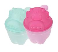 UTHCLO Boys and Girls Shampoo Rinser Cup Set of 2, Waterfall Baby Bath Cups with Cartoon Design, Soft Safe Material for Hair Washing During Bath Time, Suitable for Infants and Toddlers