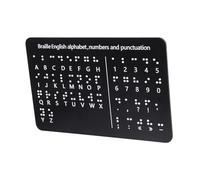UTHCLO Braille Alphabet Board with Raised Dots and Numbers for Blind Children Educational Tool Sturdy Aluminum Composite for Home and School Use