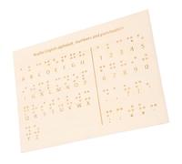 UTHCLO Braille Educational Equipment Wood Learning Board Braille Letter Number Board Braille Books Blind People Supplies Blind People Essential Learning Board for Blind People