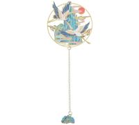 UTHCLO Brass Bookmark with Long Pendant Crane Design, Artistic Reader Page Marker for Book Lovers, Decorative Metal Reading Bookmark for Office and School Use