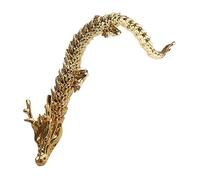 UTHCLO Brass Dragon Figurine Decorative Chinese Dragon Ornament Desktop Decor Collectible for Wealth and Prosperity Home Office Table Decoration Random Color