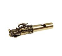 UTHCLO Brass Dragon Head Whistle Keychain Safety Whistle for Hiking Camping Boating Outdoor Sports and Dog Training Professional Referee Accessory