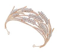 UTHCLO Bridal Hair Accessory Not Easy to Deform or Break, for Wedding and Celebrations Elegant Baroque Style Tiara with Delicate Design Made of Zinc Alloy and Rhinestone
