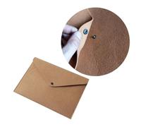 UTHCLO Brown Felt Button File Folder Document Holder Organizer for Office School Home Storage