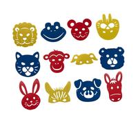 UTHCLO Cartoon Animal DIY Painting Stencils Colorful Hollow Drawing Templates for Creative Art Craft Tools Portable