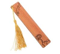 UTHCLO Carved Wooden Bookmark with Tassel Chinese Flower-Shaped Design Artistic Sunshine and Tree Pattern Meaningful for Book Lovers Teachers Men and Women Reading Accessory