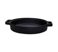 UTHCLO Cast Iron Non-Stick Round Cooking Pot Thick Bottom Heat Resistant Household Pan for Bacon Steak and Hot Pot Cooking