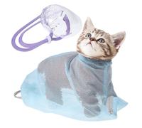 UTHCLO Cat Bathing Bag Breathable Mesh with One-paw Release Zipper for Nail Trimming Bathing and Medication Application