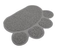 UTHCLO Cat Litter Mat Non-slip Pvc 2pcs 30x40cm Grey Pet Food and Water Feeding Mat with Anti-leakage Design for Home Cat Litter Tray Protection