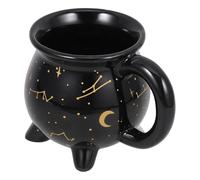 UTHCLO Cauldron Coffee Mug Ceramic Black Elegant Cauldron Style Cup for Holding Tea and Juice Suitable for Office and Home Use