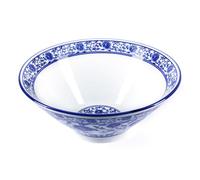 UTHCLO Ceramic Blue and White Porcelain Rice Bowl Food-Grade Safe Ceramic Material Long Serving Time Household Soup Bowl for Restaurant Use