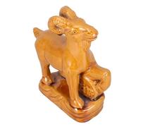 UTHCLO Ceramic Feng Shui Goat Statue with Unique Glaze Flow and Ice Crack Effect, Sturdy and Stable Year the Goat Figurine for Office and Tabletop Decoration, Traditional Chinese