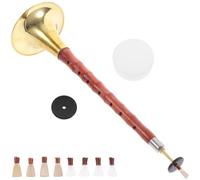 UTHCLO Chinese Red Sandalwood Suona c Key Traditional Wind Instrument for Beginners Folk Music Player with Random Plastic Reed, Professional Ethnic Woodwind Instrument for Learning and Performance