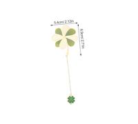 UTHCLO Chinese Style Metal Bookmark with Four-Leaf Clover Pendant Vintage Brass Reading Accessory for Book Lovers Teachers and Students Decorative Chain Book Marker for Office and Home