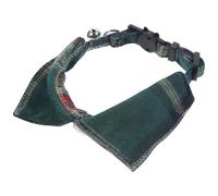 UTHCLO Christmas Green Cat Collar Bell Cute Kitten Collar for Indoor Cats Check Pattern