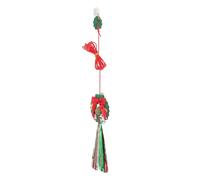 UTHCLO Christmas Wreath Cat Toys Interactive Door Hanging Toy Elastic Cord Plumage for Kitten Playthings