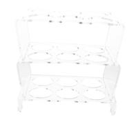 UTHCLO Clear Acrylic Egg Holder for Refrigerator Multifunctional Fridge Egg Storage Organizer Tray with Multi Compartment Design for Home and Commercial Use