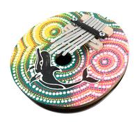 UTHCLO Coconut Shell Thumb Piano 7-note Painted Kalimba Finger Piano Toy for Kids Beginners Adults with Random Color Pattern, Portable Musical Instrument for Home Decoration Random Style