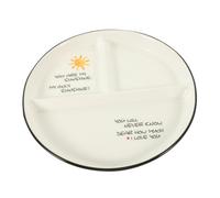 UTHCLO Compartment Tray - Portion Control Plates Separated Dinner Plates - Adult Size Reusable Divided Tray - Ceramic Tableware