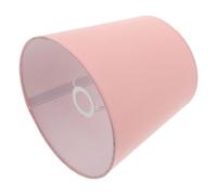 UTHCLO Conical Linen Table Lamp Shade Replacement Drum Design for Side Table and Floor Lamps Soft Light Diffusion Handmade Vintage Fabric Cover Easy Installation in Blush Pink