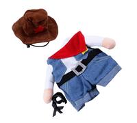 UTHCLO Creative Cat Costume Cowboy Pet Outfit for Halloween Party Soft Breathable Cat Clothes for Daily Wear Comfortable Stretchy Material Funny Pet Party Clothes