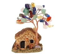 UTHCLO Crystal Fortune Money Tree Ornament Feng Shui Desktop Decoration for Home Office Colorful Crystal Tree Life Ornament for Wealth and Luck Unique Gemstone Collectible Gift