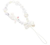 UTHCLO Cute Rabbit Bow Beaded Phone Wrist Strap, Small Anti-lost Wrist Lanyard for Mobile Phone Case, Decorative Keychain Strap for Smartphone Handheld Use