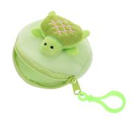 UTHCLO Cute Small Plush Turtle Coin Purse with Zipper Multifunctional Wallet for Women Portable Cartoon Animal Change Pouch Keychain Earphone Case Novelty Bag