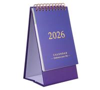 UTHCLO Desk Calendar Small Dark Blue Standing Flip Monthly Planner with Coil Binding Daily Agenda Thick for Office Home School Schedule Organization