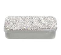 UTHCLO Diamond Encrusted Floss Pick Storage Box Rhinestone Toothpick Holder Slide Cover Portable Pocket Floss Case for Oral Care for Work Travel