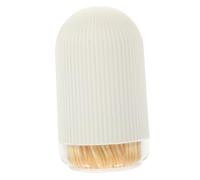 UTHCLO Disposable Double-Point Toothpicks Kit with Portable Bamboo Wood Holder Natural Light Yellow Dental Picks for Home Use Tea Tree Infused Hygienic Teeth Cleaning Tool