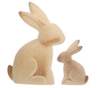UTHCLO DIY Wooden Animal Desktop Adornments White Embryo Rabbit Crafts Unfinished Model for Creative Home Office Decoration and Photo Props