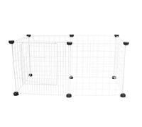 UTHCLO Dog Fence Cat Cage Pet Kennel DIY Assemble Dog Cage with Iron Wire Material and 12 Fixing Buckles Not Easy to Deform Shape for Indoor Pet Playpen Random Color
